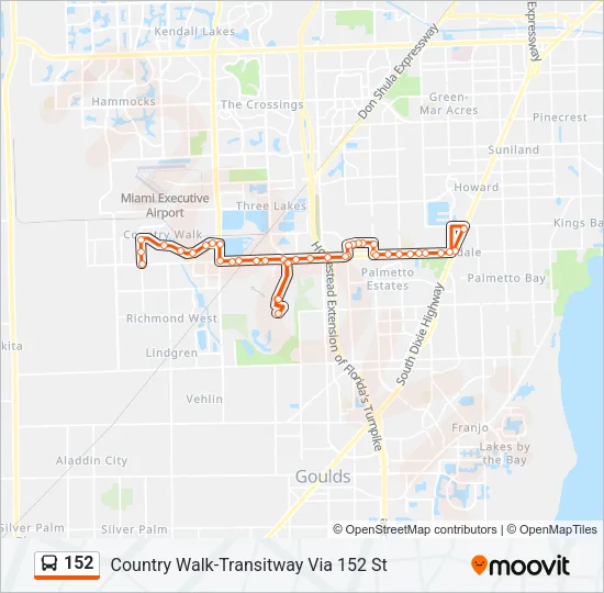 152 Bus Line Map