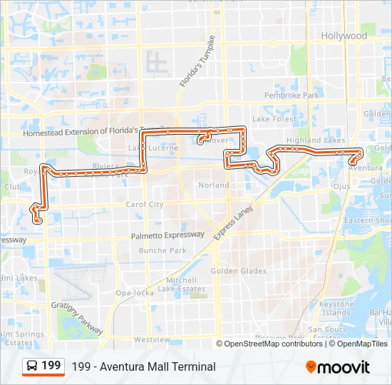 199 Bus Line Map