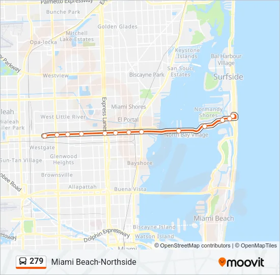 279 Bus Line Map
