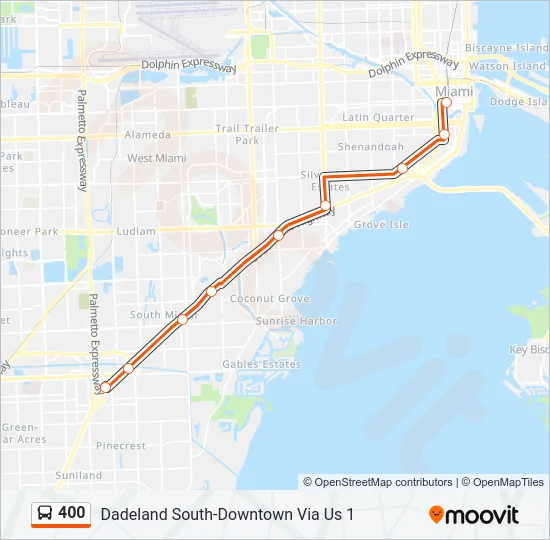 400 Bus Line Map