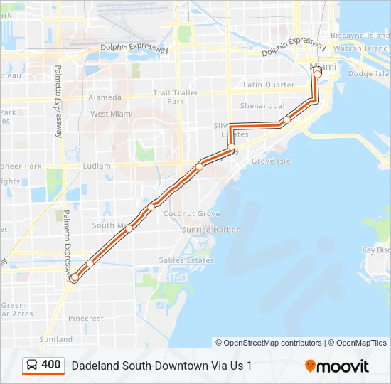 400 Bus Line Map