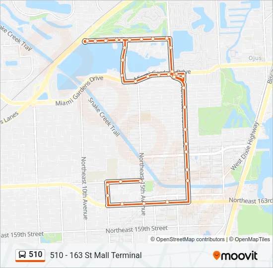 510 Bus Line Map