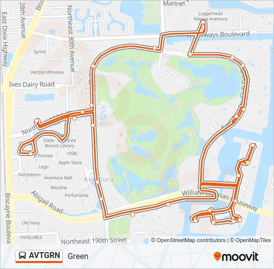 AVTGRN Bus Line Map
