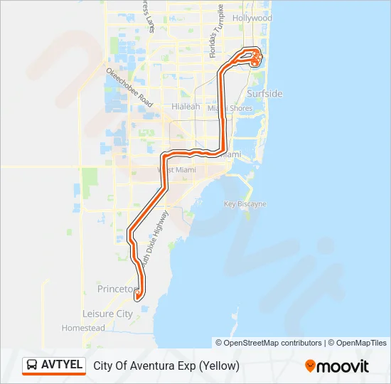 AVTYEL Bus Line Map