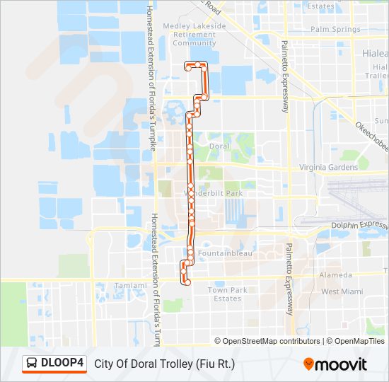 DLOOP4 Bus Line Map