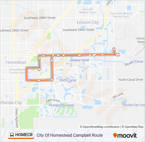 HOMECR bus Line Map