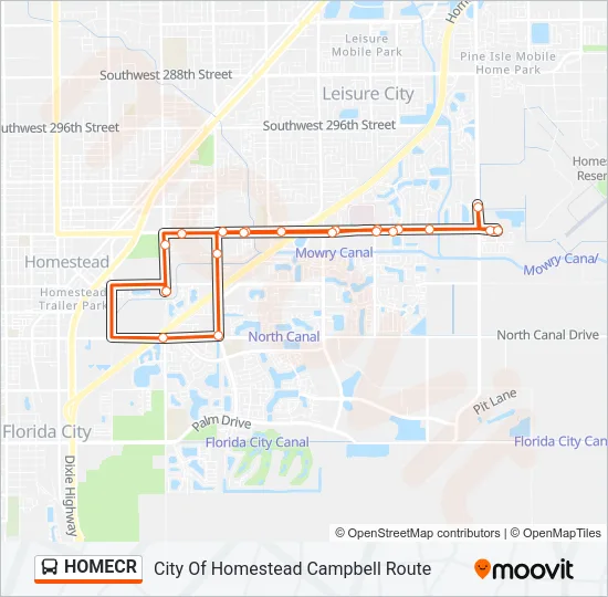 HOMECR Bus Line Map