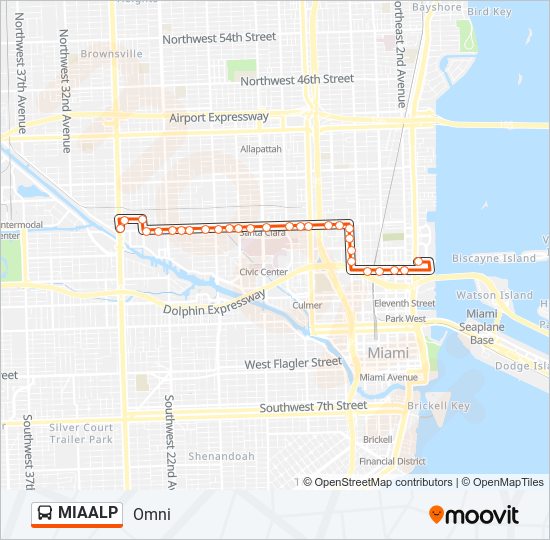 Mapa de MIAALP de autobús