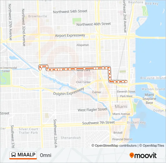 MIAALP Bus Line Map