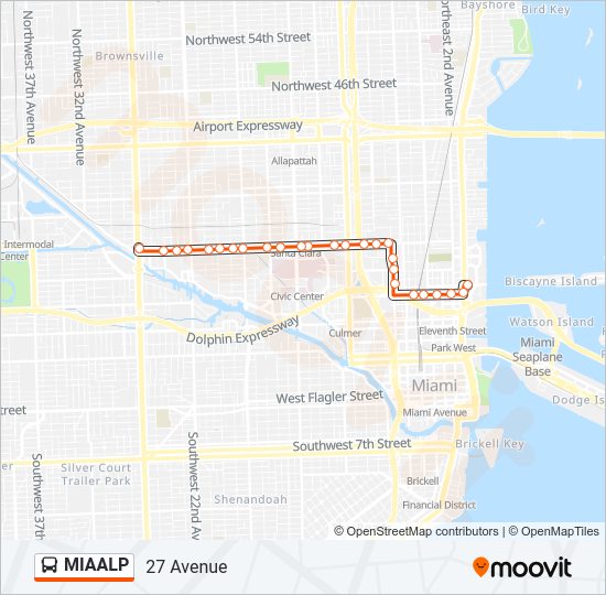 MIAALP Bus Line Map