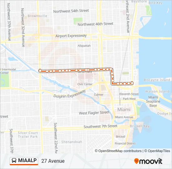 MIAALP Bus Line Map