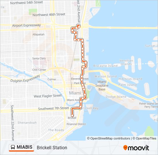 Mapa de MIABIS de autobús