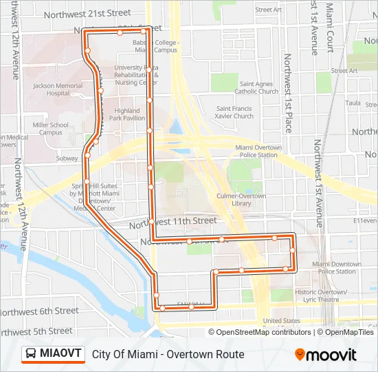 MIAOVT Bus Line Map