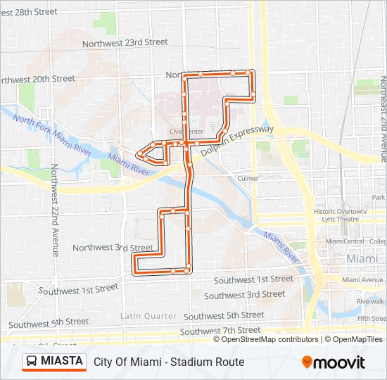 Mapa de MIASTA de autobús