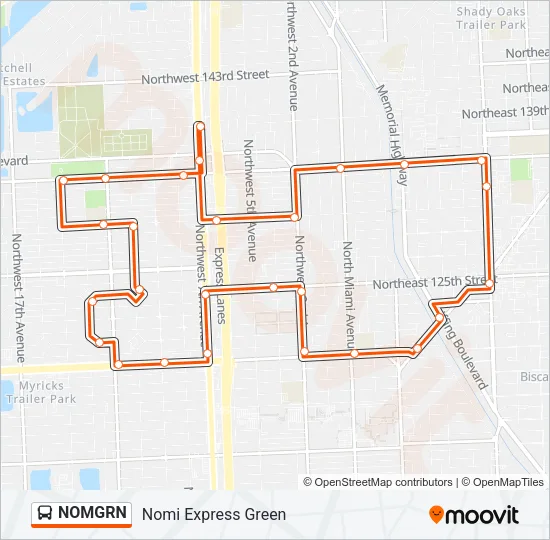 NOMGRN Bus Line Map