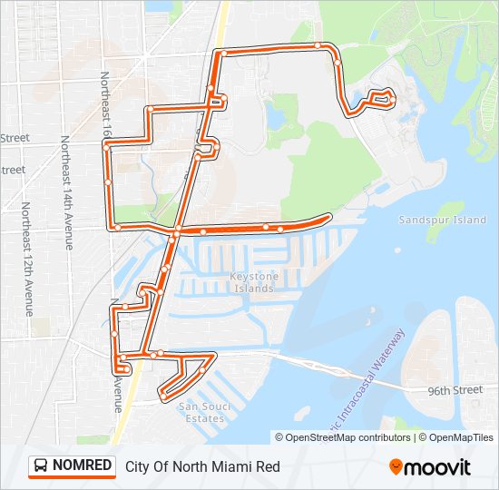 NOMRED bus Line Map