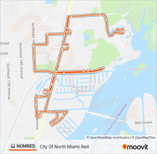 NOMRED Bus Line Map