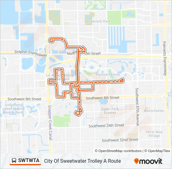 SWTWTA Bus Line Map