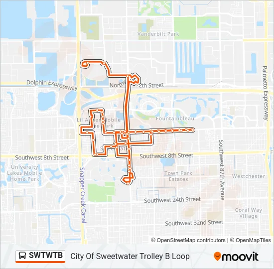 SWTWTB Bus Line Map