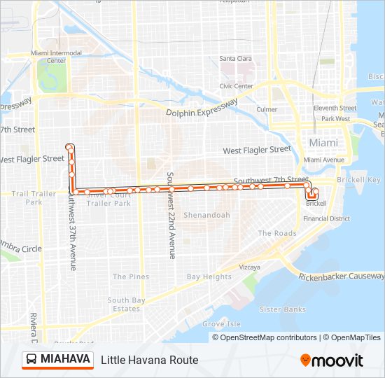 MIAHAVA bus Line Map