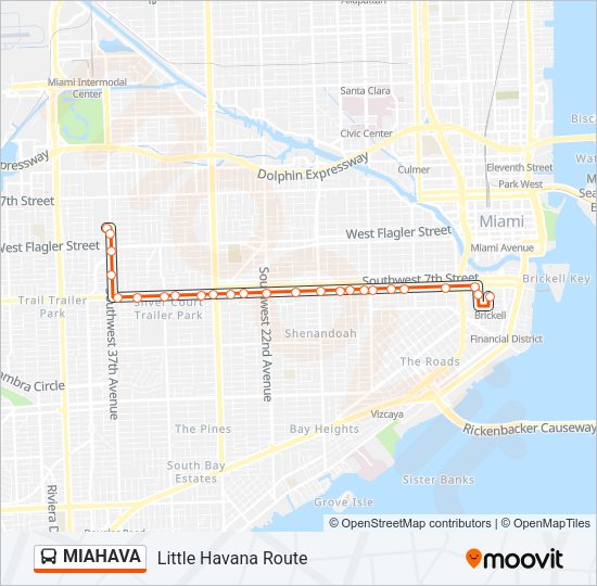 MIAHAVA Bus Line Map