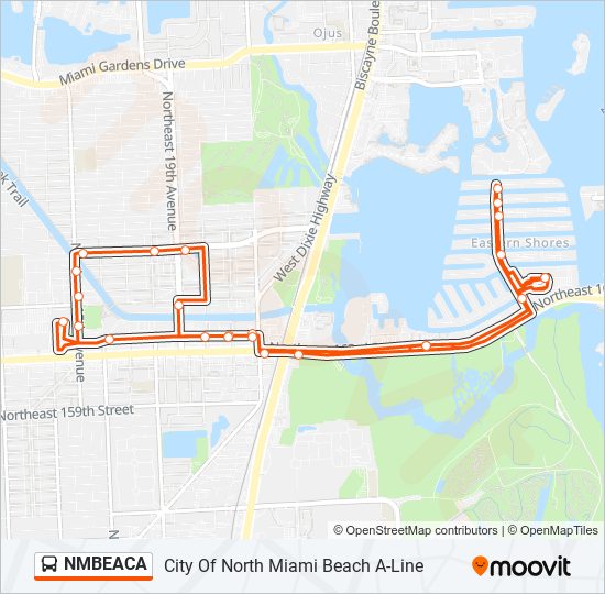 NMBEACA bus Line Map