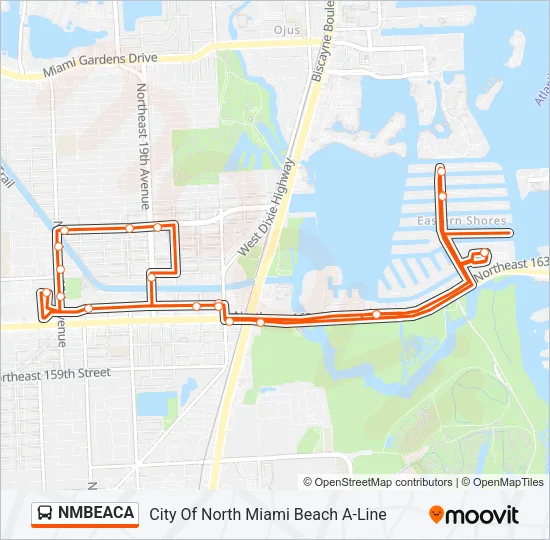 NMBEACA Bus Line Map