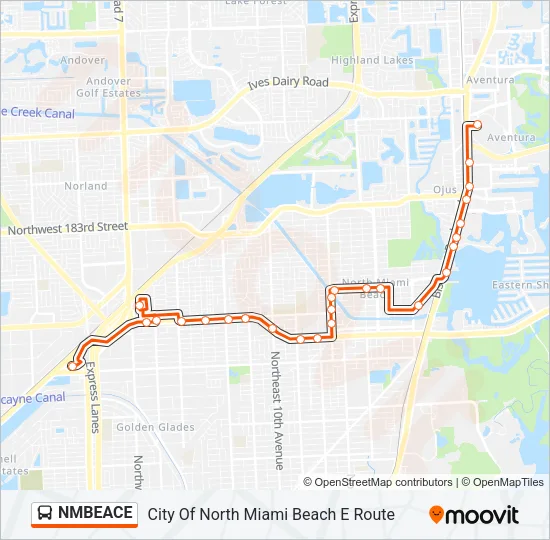 NMBEACE Bus Line Map