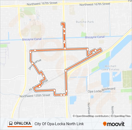 OPALCKA bus Line Map