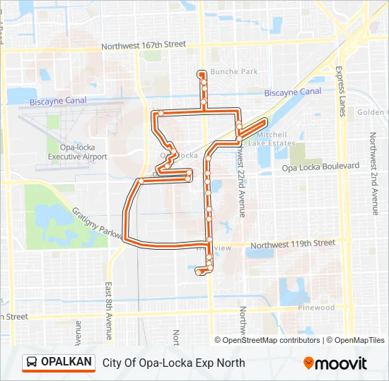 OPALKAN Bus Line Map