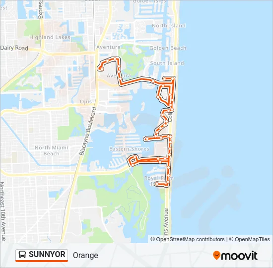 SUNNYOR Bus Line Map
