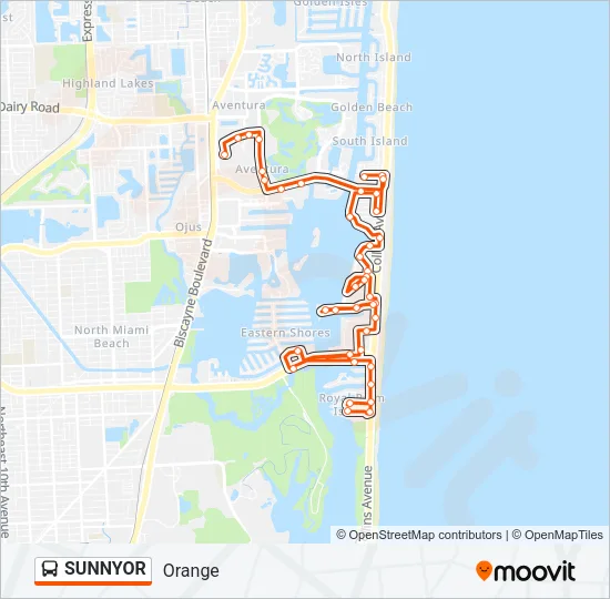 SUNNYOR Bus Line Map