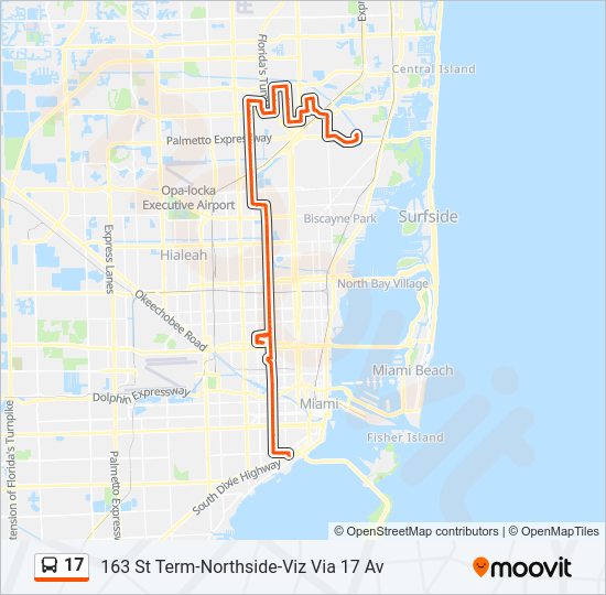 17 Bus Line Map