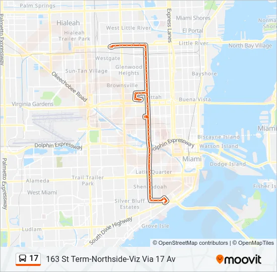 17 Bus Line Map