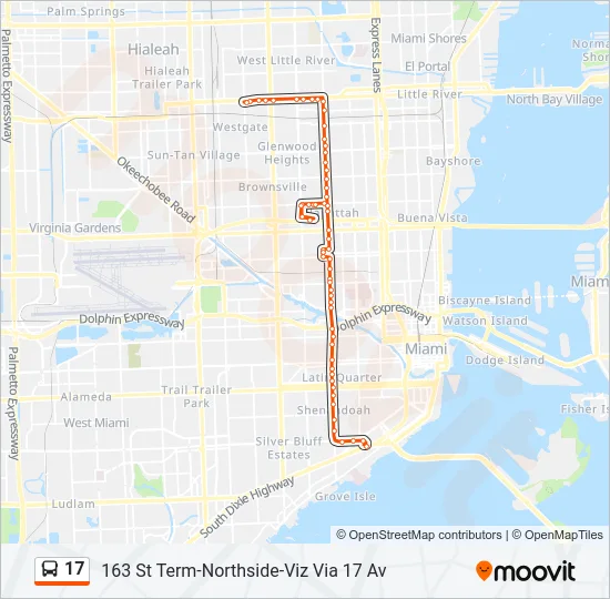 17 Bus Line Map
