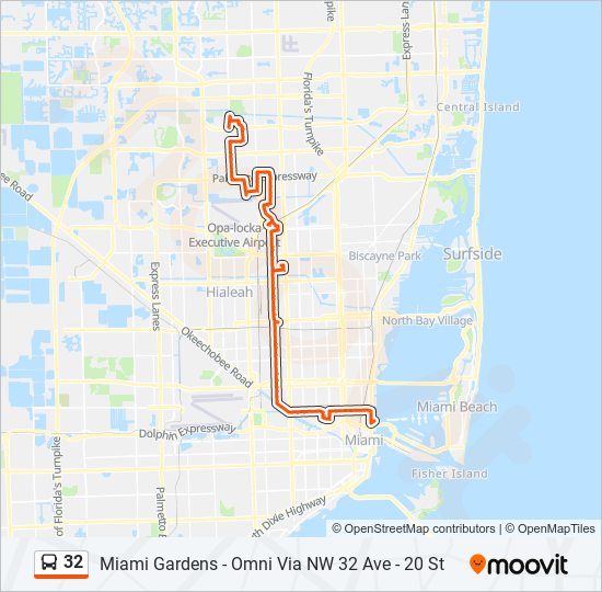 32 Route: Schedules, Stops & Maps - 32 - NW 199 St / 47 Ave (Updated)