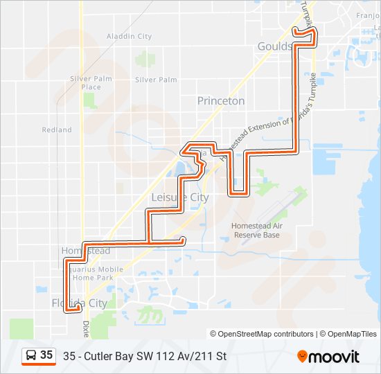 35 Bus Line Map