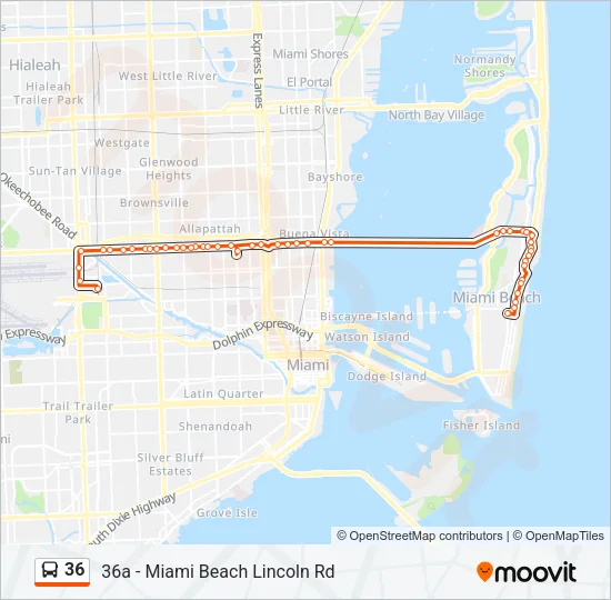 36 Bus Line Map