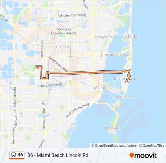 36 Bus Line Map