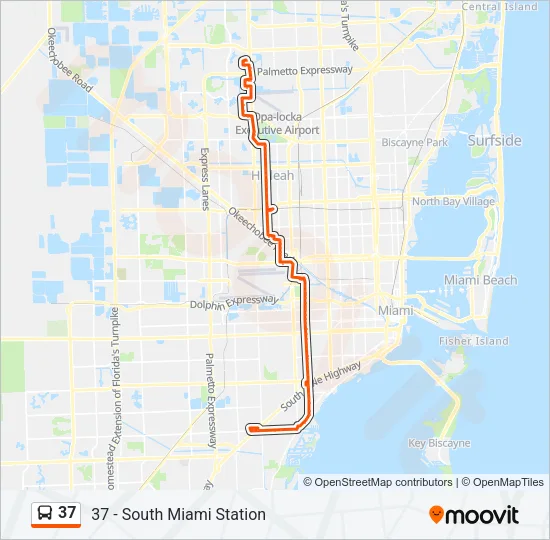 37 Bus Line Map