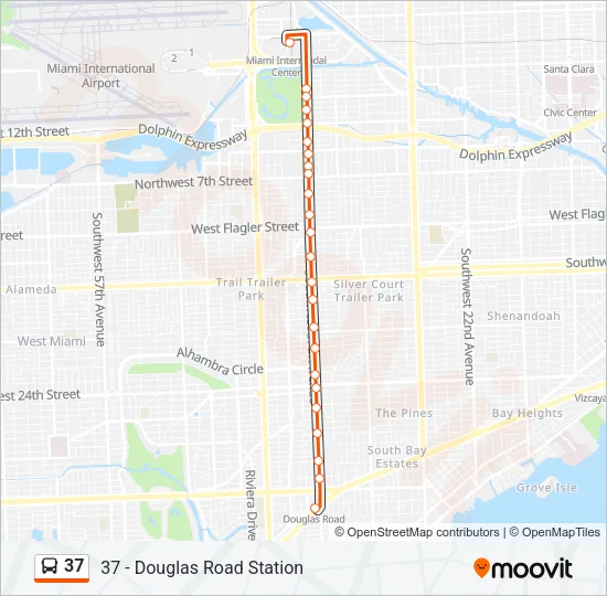 37 Bus Line Map