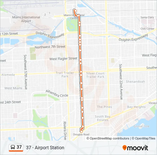 37 Bus Line Map