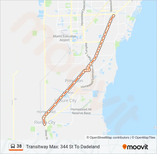 38 Bus Line Map