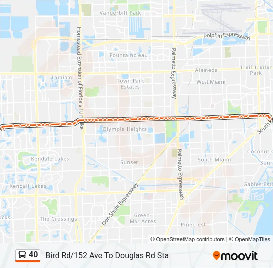 40 Bus Line Map