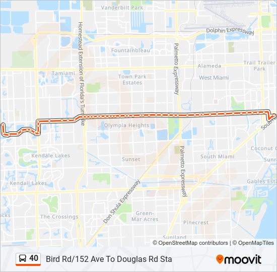 40 Bus Line Map