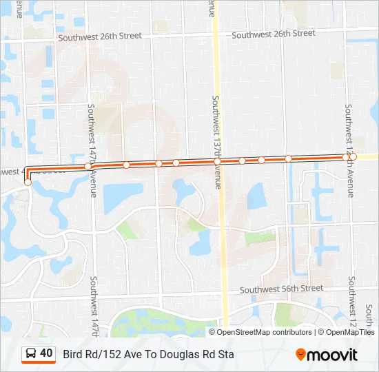 40 Bus Line Map