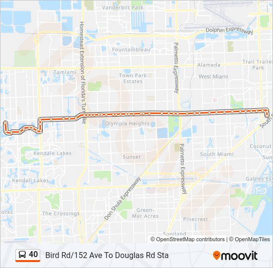 40 Bus Line Map