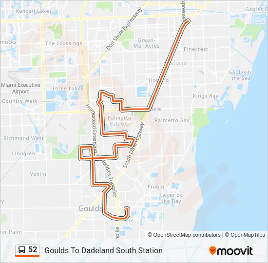 52 Bus Line Map