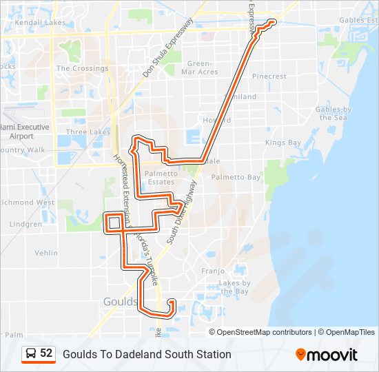 52 bus Line Map