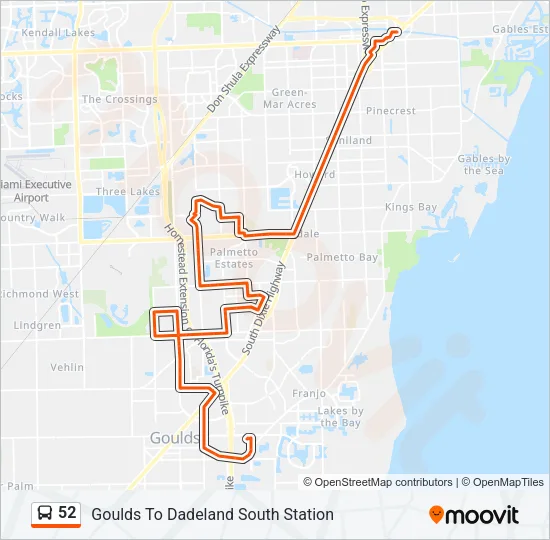 52 Bus Line Map